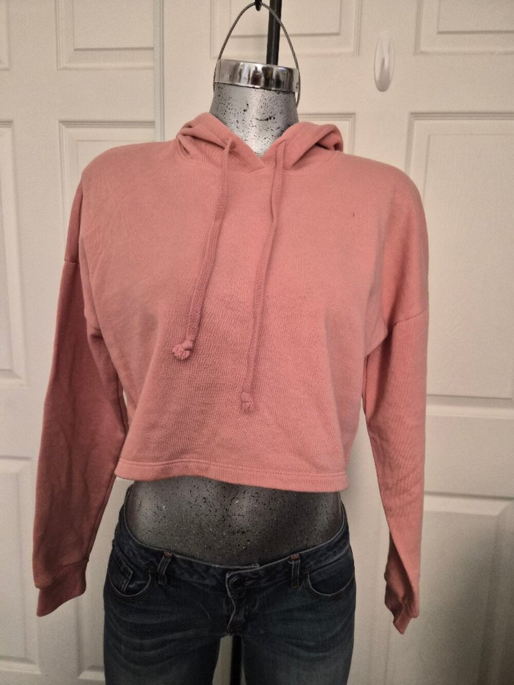 Ambiance Pink Cropped Hoodie